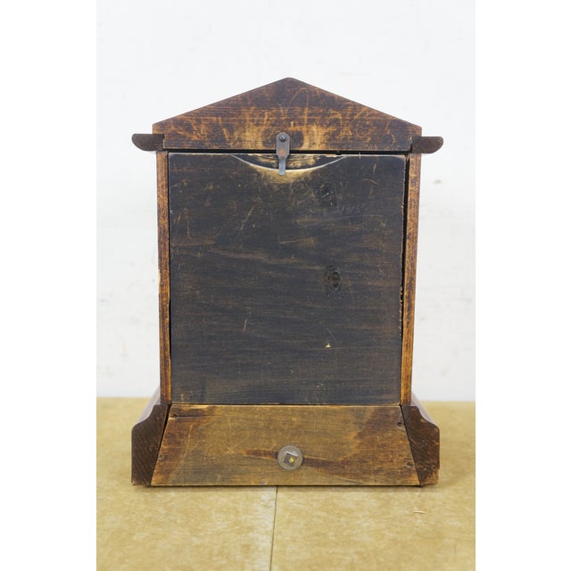 Wood Antique Seth Thomas Dana Burl Walnut Adamantine Mantel Clock 11" For Sale - Image 7 of 17