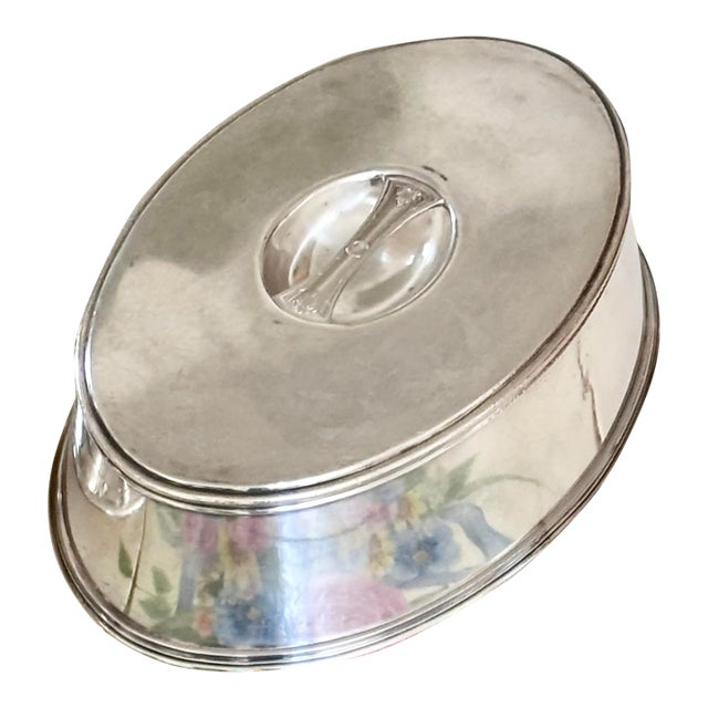 Silver Plate Platter Lid Cover Dome Hotel Andrew Johnson For Sale