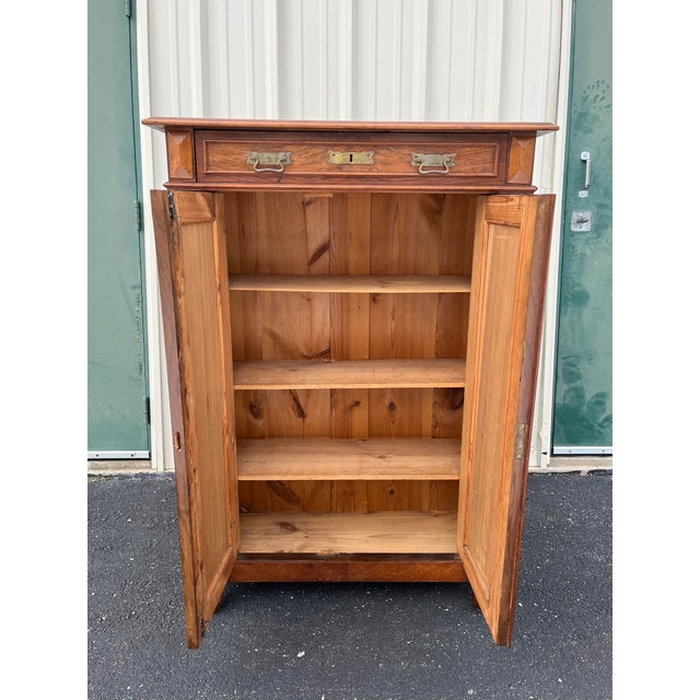 19th Century Walnut Burlwood Wardrobe Dresser For Sale - Image 10 of 12