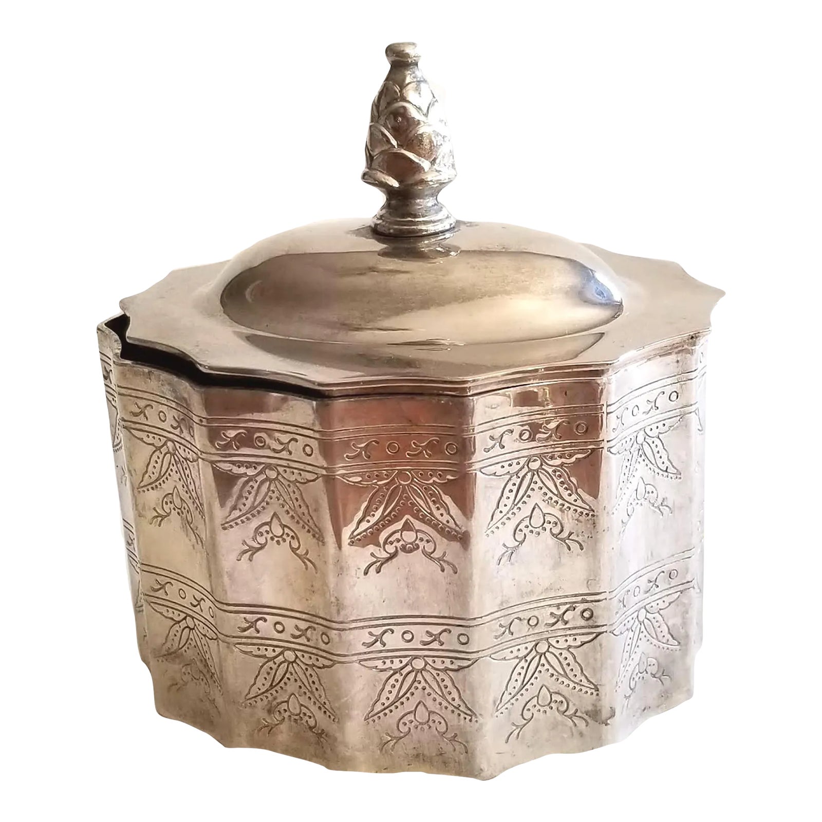 1990s Godinger Silver Plated Trinket Jewelry Stash Box | Chairish