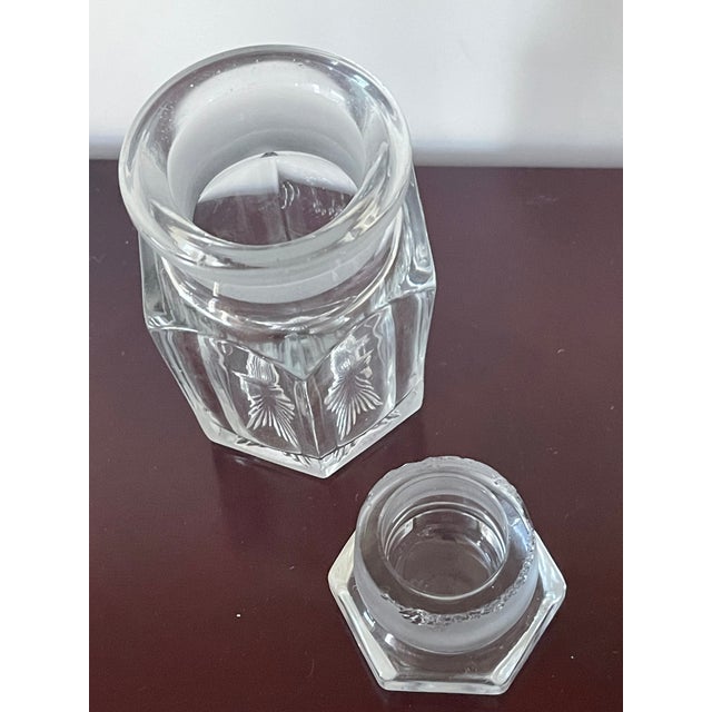 1920s Gorgeous Antique Bohemian Cut Glass Bottle For Sale - Image 5 of 6