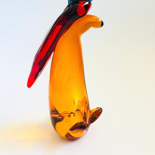 Glass Art Glass Parrot For Sale - Image 7 of 9