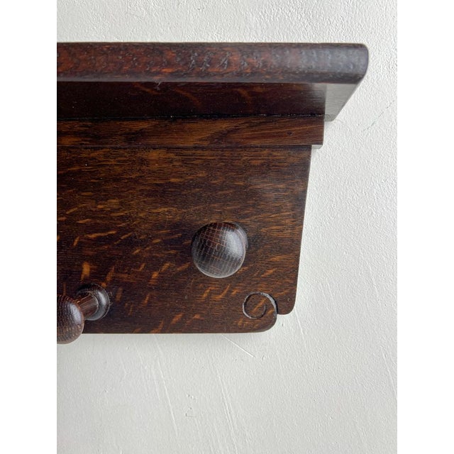 Dark Wood Wall Mounted Coat Rack with Carved Elephant Head, 1970s For Sale - Image 9 of 12