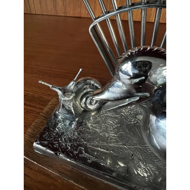 Art Deco Benjamin Rabier Chrome on Wooden Plate Cocktail Set, 1930s For Sale - Image 11 of 12