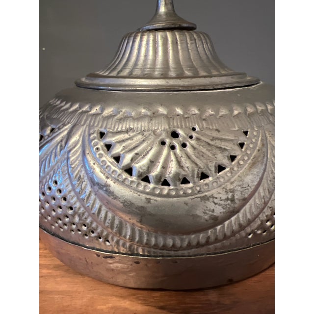 1910s Antique Islamic Metal Round Shaped Box For Sale - Image 9 of 13