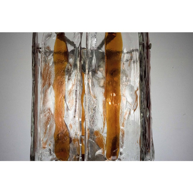 1970s Vintage Italian Murano Glass Occhio Chandelier from Mazzega, Italy, 1970s For Sale - Image 5 of 18