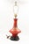 1960s Cinnabar Red Chinoiserie Table Lamps With Brass Fretwork Finials - a Pair For Sale - Image 10 of 16
