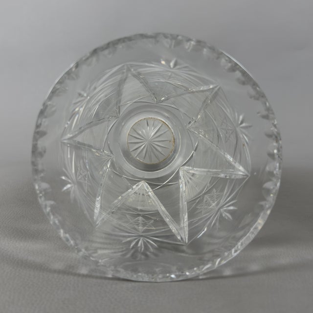 1960s Vintage Bohemian Crystal Vase, 1960s For Sale - Image 5 of 11