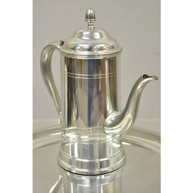 Traditional Vintage Woodbury Pewter Henry Ford Museum Pewter Coffee Serving Set- 4 Piece Set For Sale - Image 3 of 12