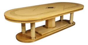 20th Century Italian Conference Table in Exotic Wood, 1970s