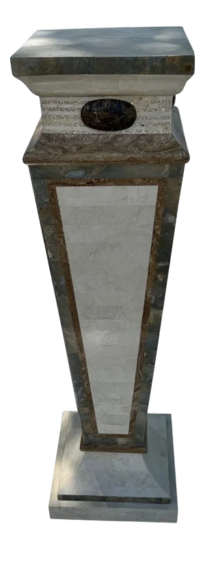 Maitland Smith tessellated marble Pedestal
