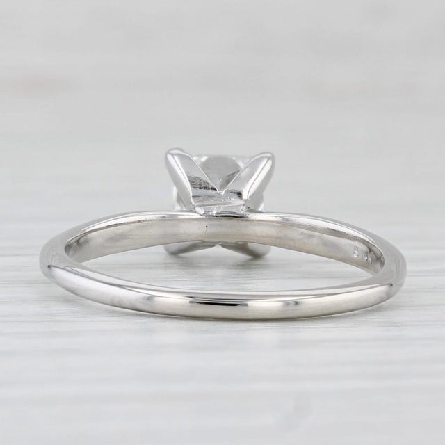 2010s 1.40ct Princess Solitaire Engagement Ring 14k White Gold Size 9.75 For Sale - Image 5 of 8