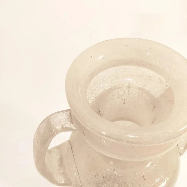 Glass Murano Crystal Vase attributed to Flavio Poli by Vetri d'Art, 1940s For Sale - Image 7 of 9