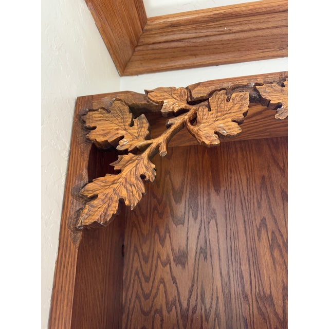 American Rare 1990s Disney Ray Kinman Custom Wood Carved Bookcases, Pair, Signed For Sale - Image 3 of 12