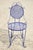 Victorian Vintage Victorian Blue Wrought Iron Small Garden Bistro Dining Chairs - Set of 4 For Sale - Image 3 of 10