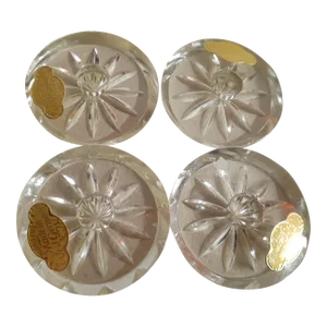 Vintage Bleikristall West Germany Crystal Salt Cellars- Set of 4