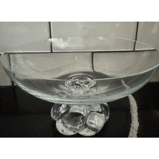 Mid-Century Modern 1960s Made in Italy, Hand-Blown Glass Centerpiece With Cluster Base, Winter Ice Radiance For Sale - Image 3 of 3