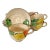 Vintage Japanese Wabi Sabi Pottery Cups and Saucers, Set of 4 For Sale