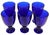 Set of Six Iittala Verna Cobalt Wine Glasses by Kertu Nurminen Made in Finland C 1960's For Sale In New York - Image 6 of 9