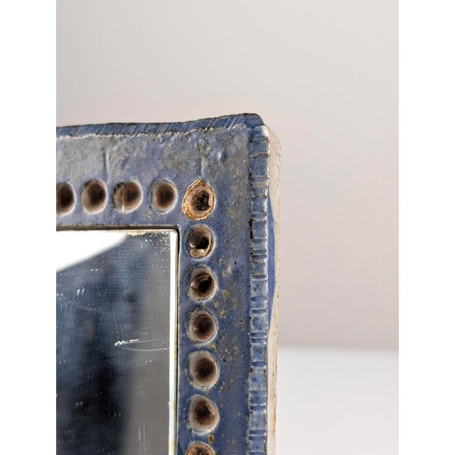 French Stoneware Wall Mirror in the style of Les Argonautes, 1970s For Sale - Image 11 of 12