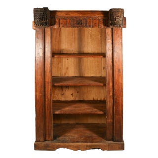 Indian Teak Doorframe Now Bookcase, 19th Century With Later Elements For Sale