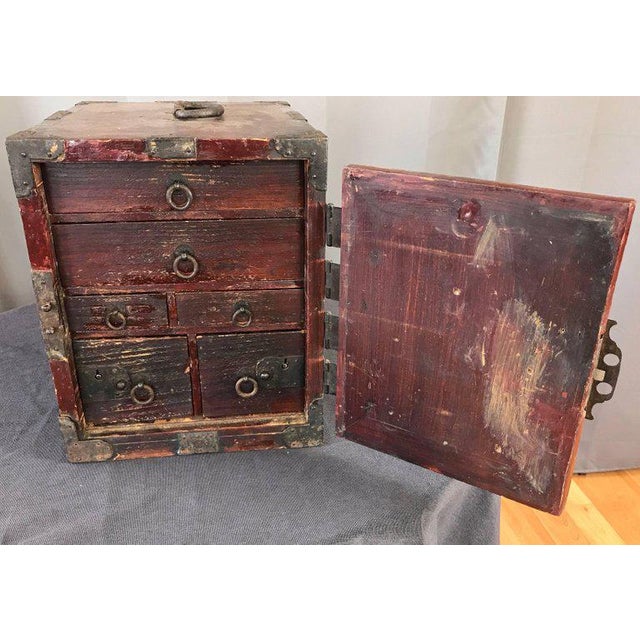 Antique Compact Chinese Seaman S Chest With Locks And Key Chairish