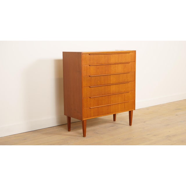 Vintage Danish Chest of Drawers in Teak For Sale - Image 3 of 13