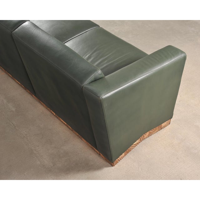 Dakota Jackson Art Deco Style Cuba Sofa in Bronze and Leather For Sale - Image 16 of 18