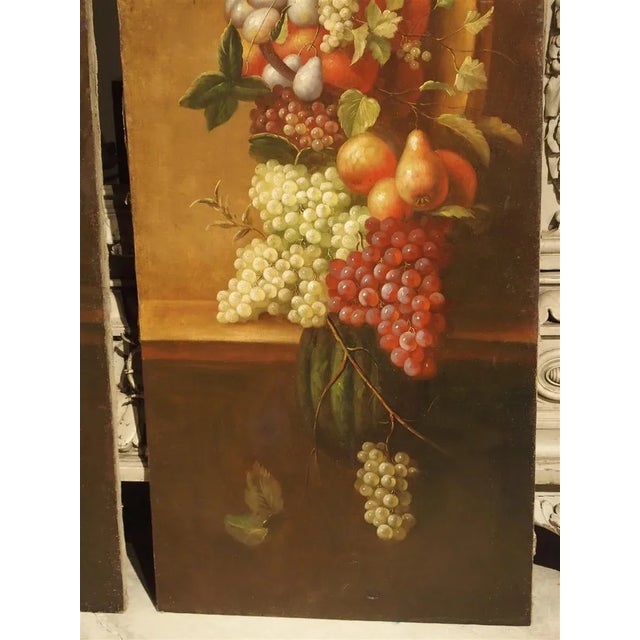 Early 20th Century Tall Antique Italian Still Life Paintings, Circa 1900 - A Pair For Sale - Image 5 of 13