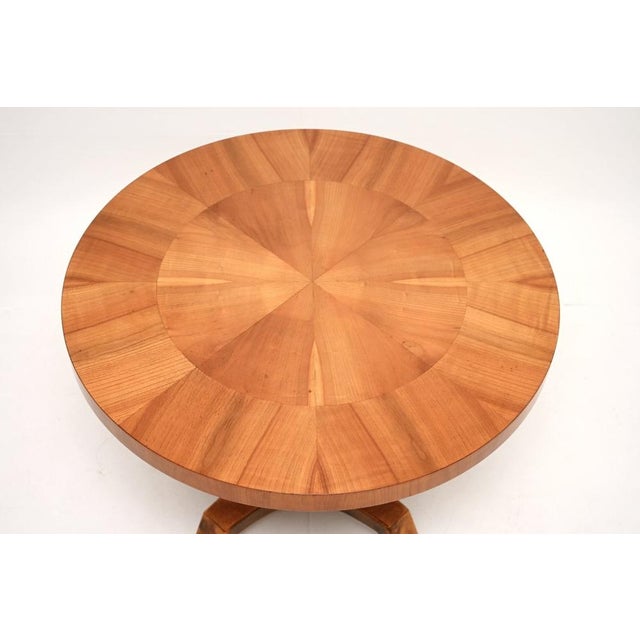 Antique Swedish Walnut and Satin Birch Coffee Table, 1930 For Sale - Image 4 of 6