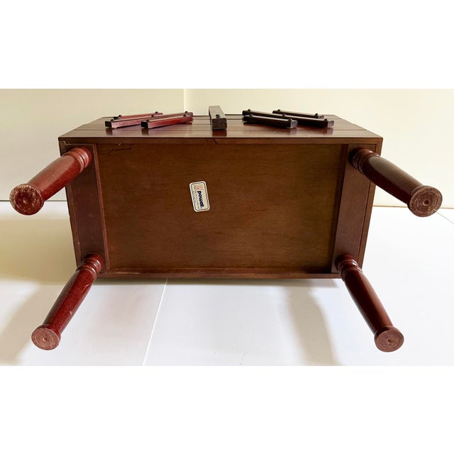 1970s Expandable Sewing Basket For Sale - Image 10 of 10