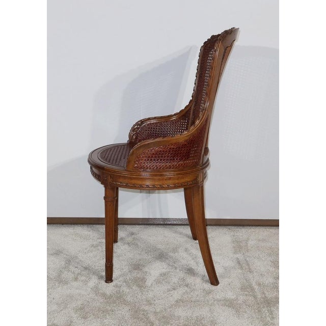 Louis XVI Style Office Armchair in Beech, 1900s For Sale - Image 5 of 18