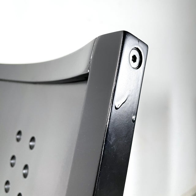 Black Austrian Modern Chairs in Black Wood attributed to Ernst W. Beranek for Thonet, 1990s, Set of 3 For Sale - Image 8 of 18