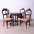 Antique Late 19th Century Wooden Louis Philippe Coffee Table and Chairs, 1890s, Set of 5 For Sale - Image 3 of 11