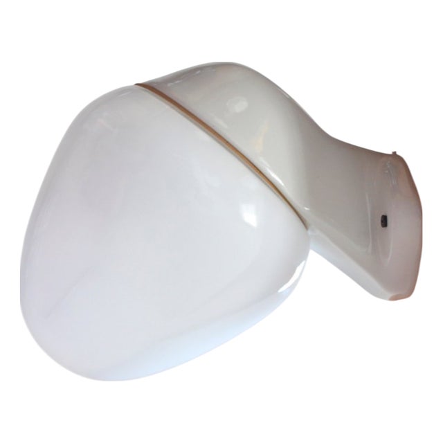 Wall Lamp in Porcelain and Glass by Sigvard Bernadotte for Ifö, 1950s For Sale