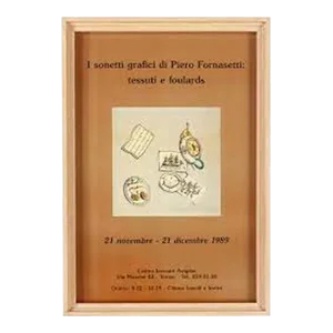 Mid-Century Modern Piero Fornasetti Exhibition Poster, Decorative Art, Framed