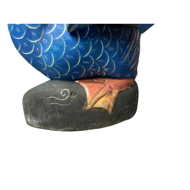 Balinese Carved and Painted Ducks from John Volk's Estate - a Pair For Sale - Image 9 of 11