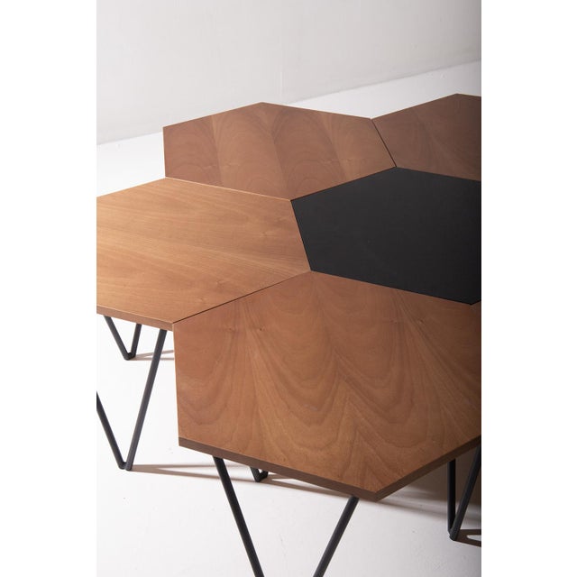 Hexagonal Coffee Table from Isa Bergamo, Set of 7 For Sale - Image 9 of 17
