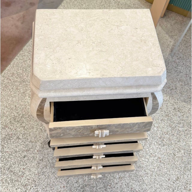 Casa Bique 1980’s Tessellated Stone Chest of Drawers/Jewelry Armoir For Sale - Image 4 of 12