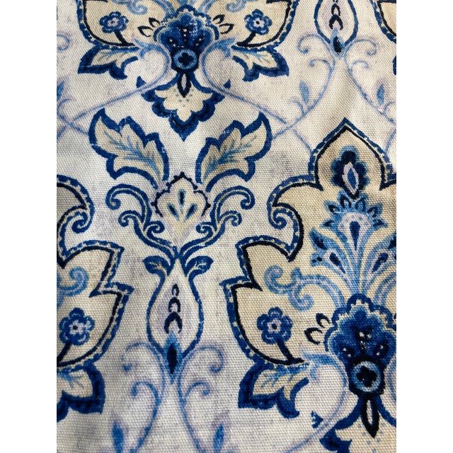 1.5 Yards of Waverly Fabric in a Blue Damask Garden Print For Sale - Image 4 of 7