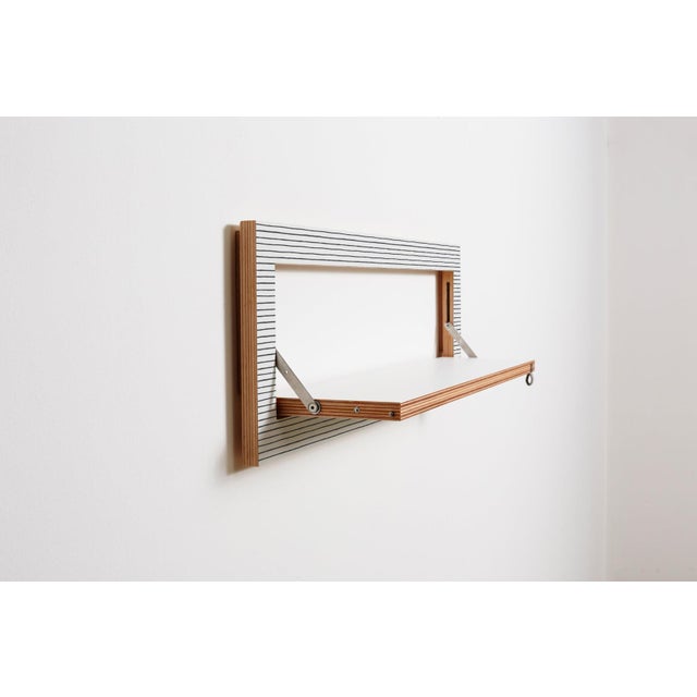 80×27-1 Fläpps Shelf with Watercolor Stripes by Kind of Style for Ambivalenz For Sale - Image 4 of 5