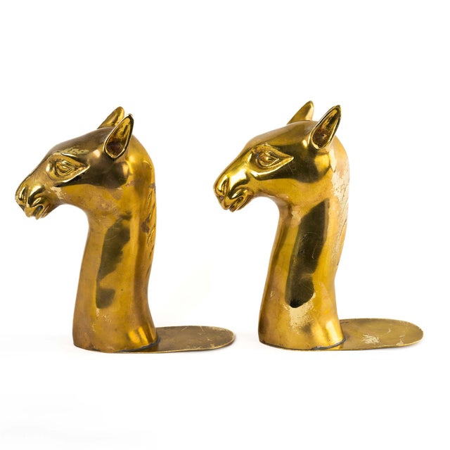 Vintage Brass Llama Bookends by Sarreid - A Pair For Sale In New York - Image 6 of 15