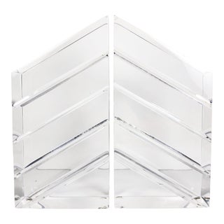 Vintage Ritts Astrolite Mid Century Modern Lucite Acrylic Sculptures Bookends - a Pair For Sale