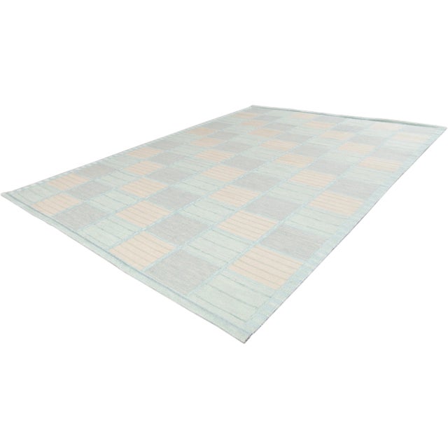 21st Century Pastel Modern Swedish Style Rug For Sale - Image 12 of 13