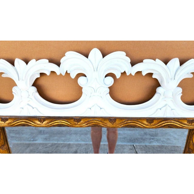 1980s Carved Wood Mirror by Harrison & Gil For Sale - Image 5 of 12