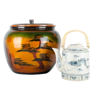 Japanese Lacquer Padded Teapot Caddy