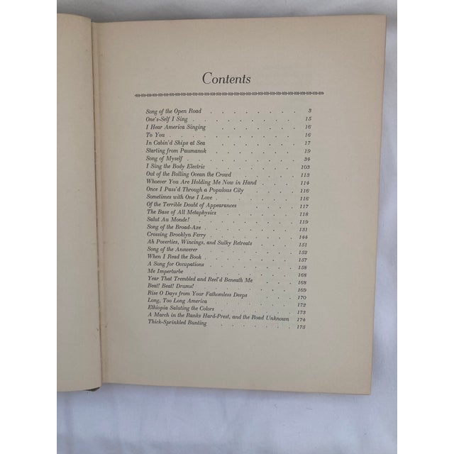 1940s Leaves of Grass / Vintage Book of Walt Whitman Poetry Collection / 1940 For Sale - Image 5 of 13
