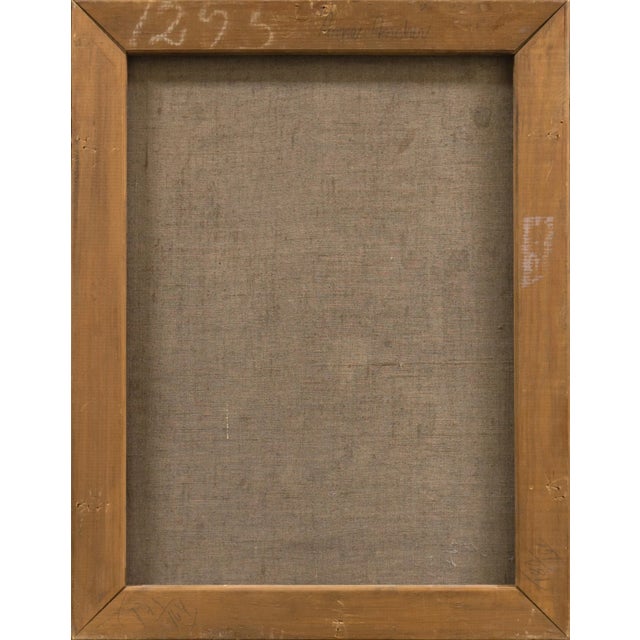 Textile 'Portrait of a Young Woman', Scandinavian School, Circa 1910, Gold Earring, Silk Scarf For Sale - Image 7 of 8