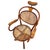 Wood 1900-1909 Rare Late Victorian Bespoke Bent Oak Barbers Chair With Cane Seat, Germany For Sale - Image 7 of 8
