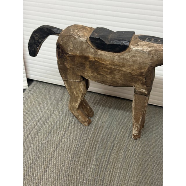 Hand-Carved Wooden Horse Sculpture, Vintage For Sale - Image 12 of 12